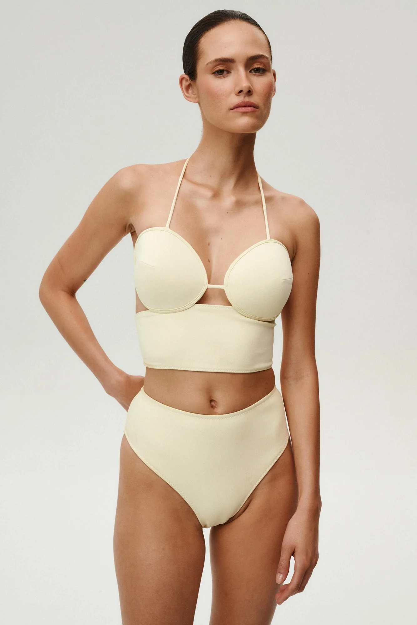 Dół od bikini Naomi Jasnożółty